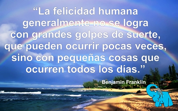 Una Ensañanza de Benjamín Franklin en la Frase del Día del Elefante Azul de Avilés